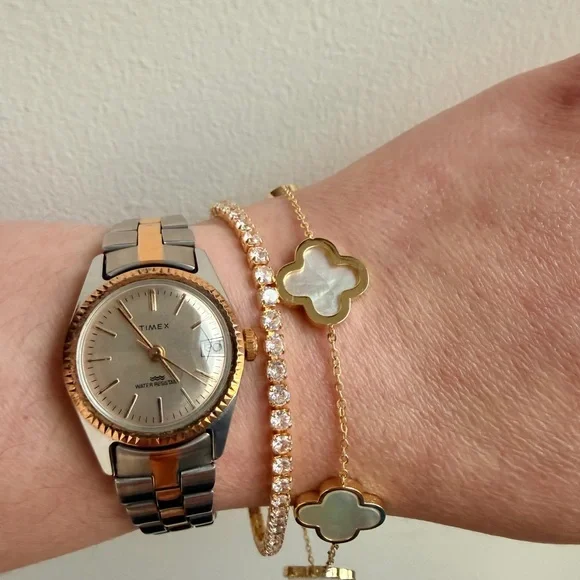 Retire Timex Two-Tone Silver and Gold-plated bracelets (3 items) - Picture 2 of 9